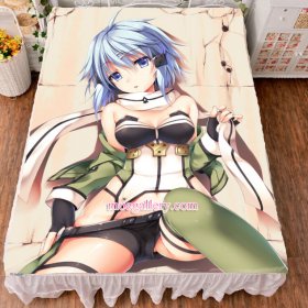 Sword Art Online Sinon Anime Girl Bed Sheet Summer Quilt Blanket Custom