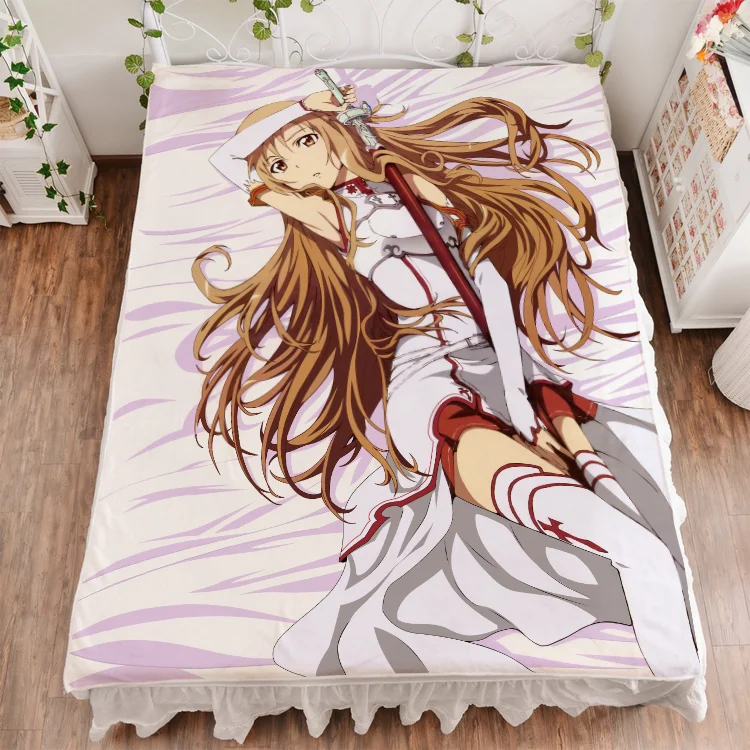 Sword Art Online Asuna Yuuki Anime Girl Bed Sheet