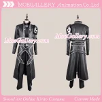 Sword Art Online Kirito Kirigaya Kazuto ALO Black Cosplay Costume