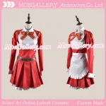 Sword Art Online Lisbeth Rika Red Cosplay Costume