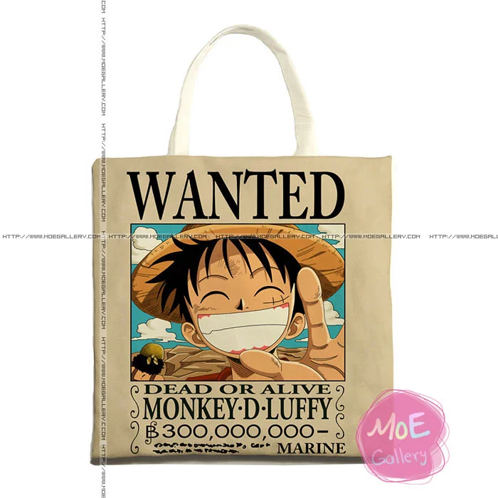 One Piece Monkey D Luffy Print Tote Bag 09