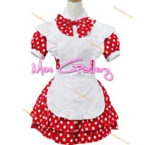 Red Round Spot Maid Dress - Click Image to Close