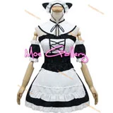 Kawaii Cat Girl Black White Maid Dress - Click Image to Close