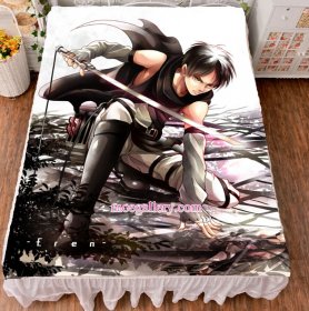 Attack On Titan Eren Yeager Anime Bed Sheet Summer Quilt Blanket Custom