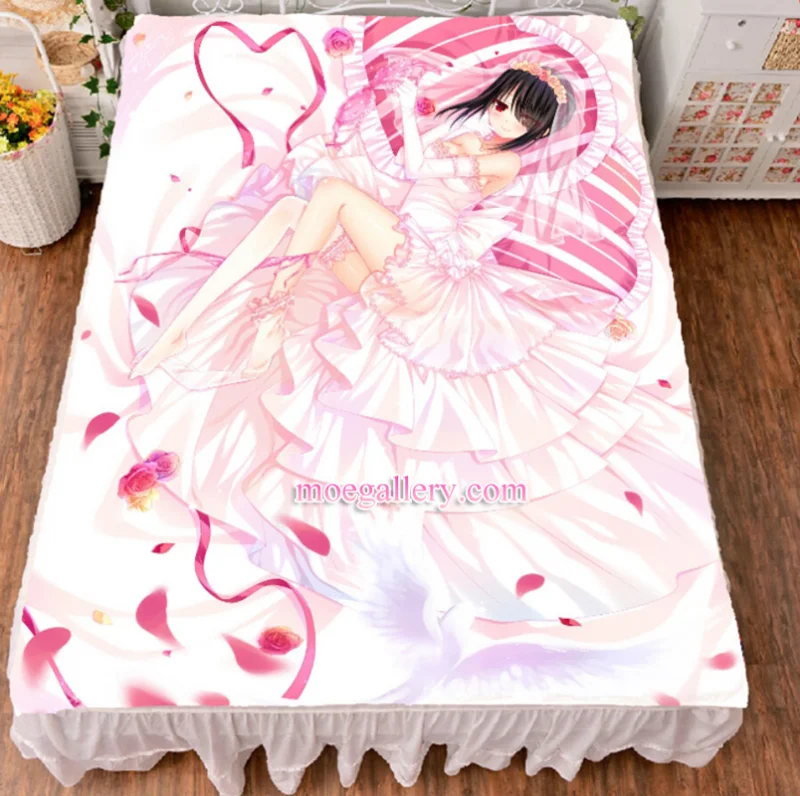 Date A Live Kurumi Tokisaki Anime Girl Bed Sheet Summer Quilt Blanket Custom - Click Image to Close