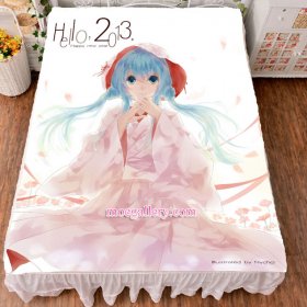 Vocaloid Anime Girl Bed Sheet Summer Quilt Blanket Custom