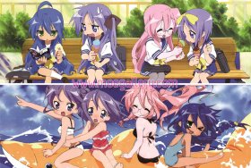 Lucky Star All Characters Body Pillow Case