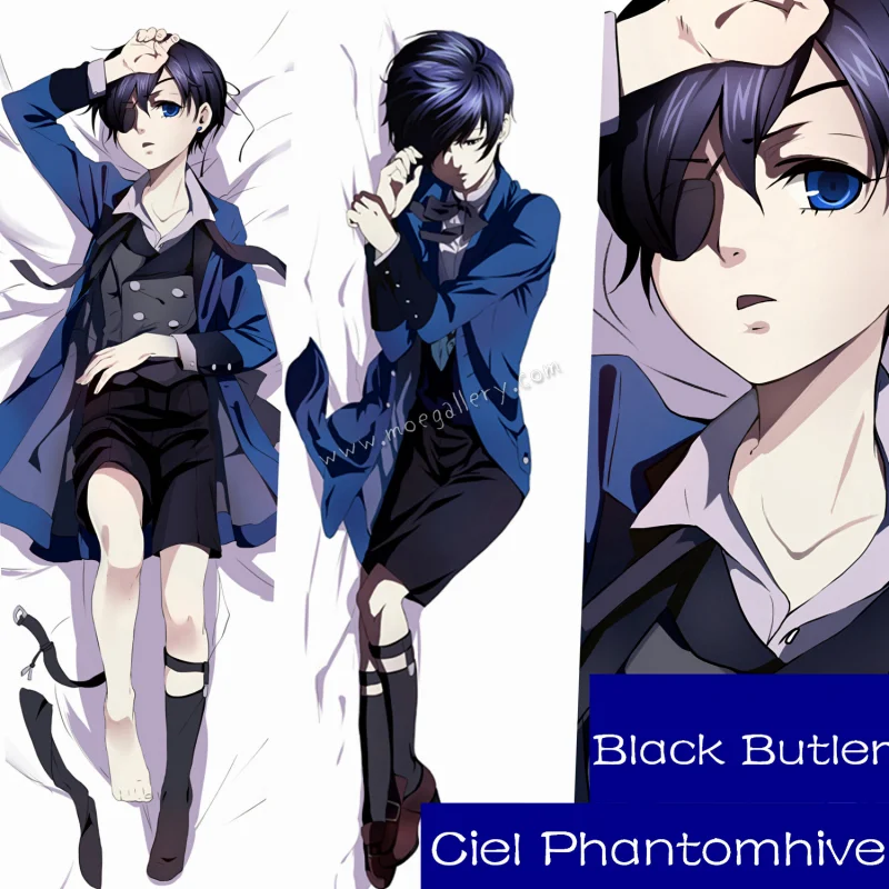 Black Butler Kuroshitsuji Dakimakura Ciel Phantomhive Body Pillow Case - Click Image to Close