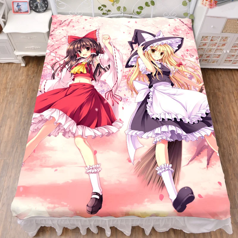 Touhou Project Reimu Hakurei Marisa Kirisame Anime Girl Bedsheet - Click Image to Close
