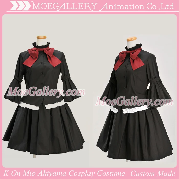 K-On Mio Akiyama Black Cosplay Dress - Click Image to Close