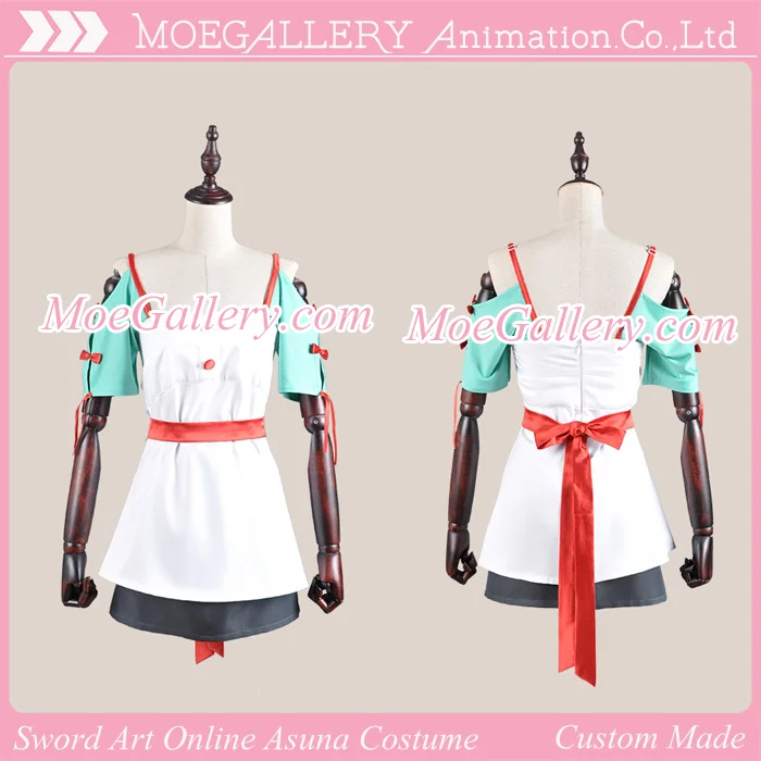 Sword Art Online Asuna Yuuki Cooking Outfit Cosplay Costume - Click Image to Close