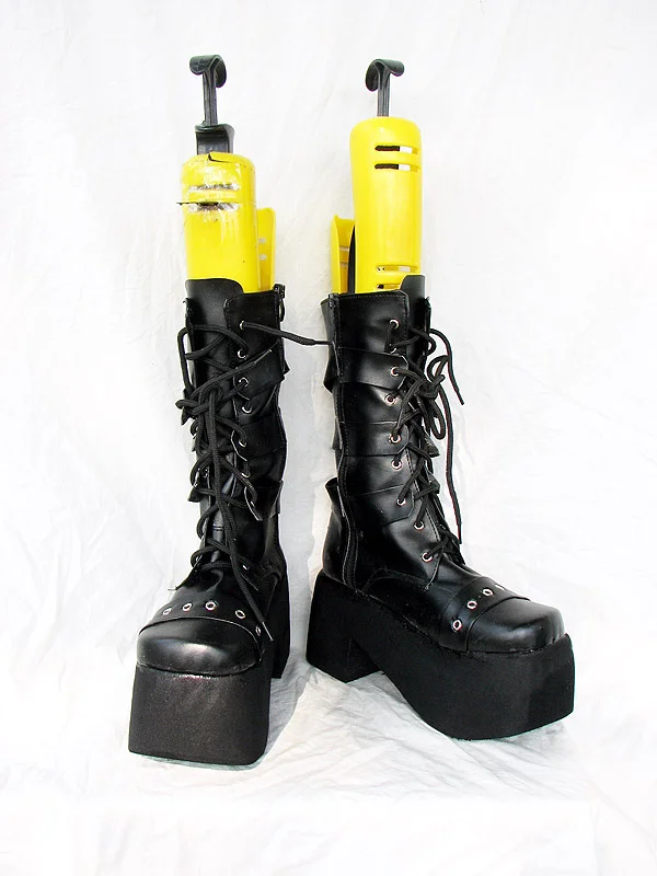 BJD Style Black Cosplay Boots 04 - Click Image to Close