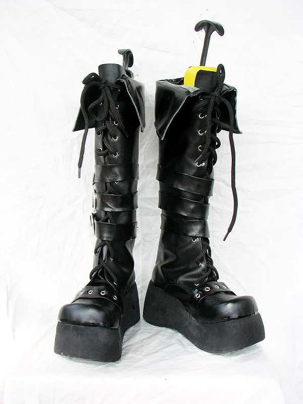 BJD Style Black Cosplay Boots 06 - Click Image to Close