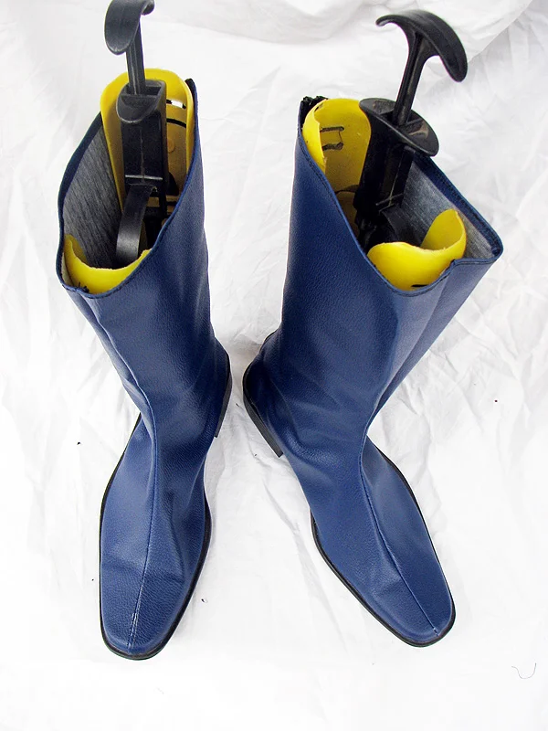 Blue Saya Kisaragi Cosplay Boots - Click Image to Close