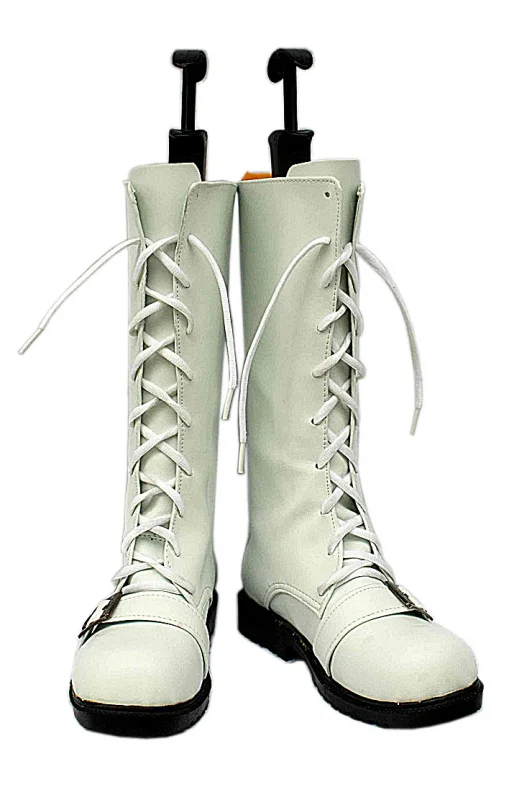 DOD Style White Cosplay Boots - Click Image to Close