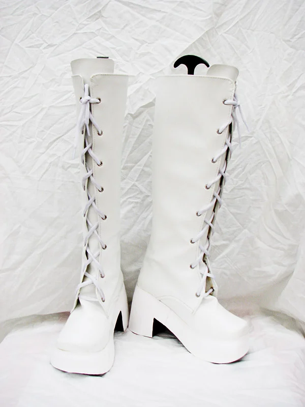DOD Style White Cosplay Boots 02 - Click Image to Close