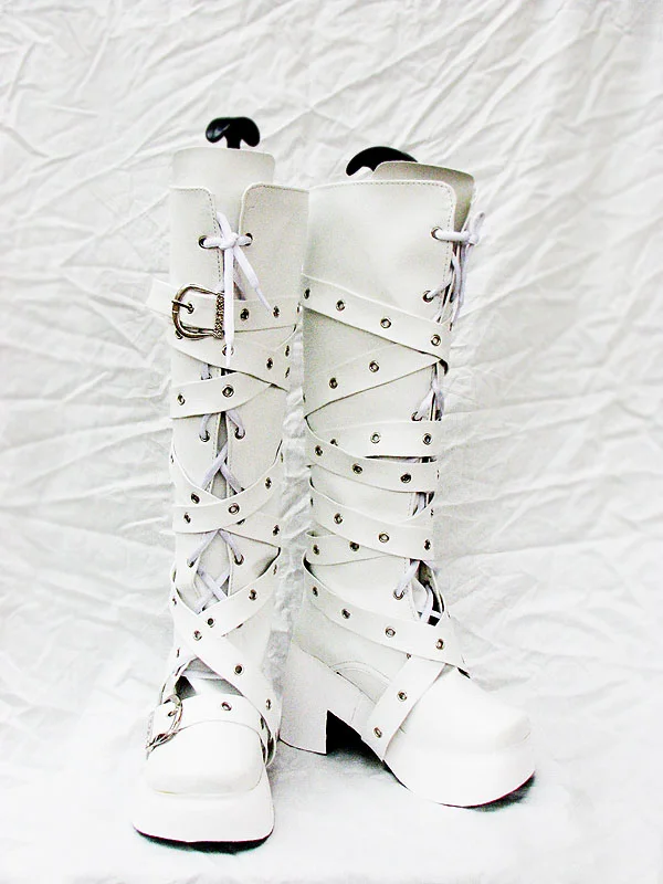 DOD Style White Cosplay Boots 03 - Click Image to Close