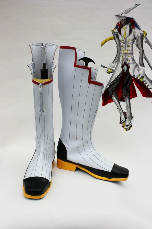 P Trinity Soul Grey Cosplay Boots 02 - Click Image to Close
