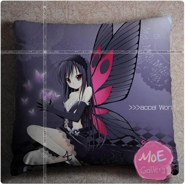 Accel World Black Lotus Throw Pillow Style C - Click Image to Close