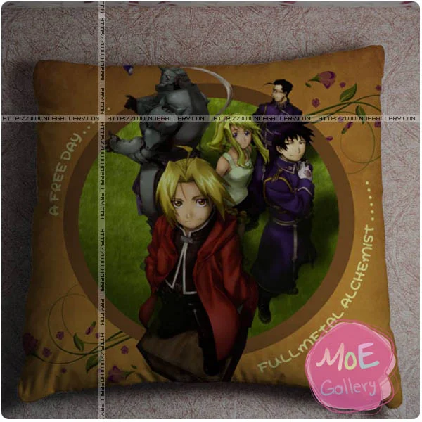 Fullmetal Alchemist Edward Elric Throw Pillow Style C - Click Image to Close