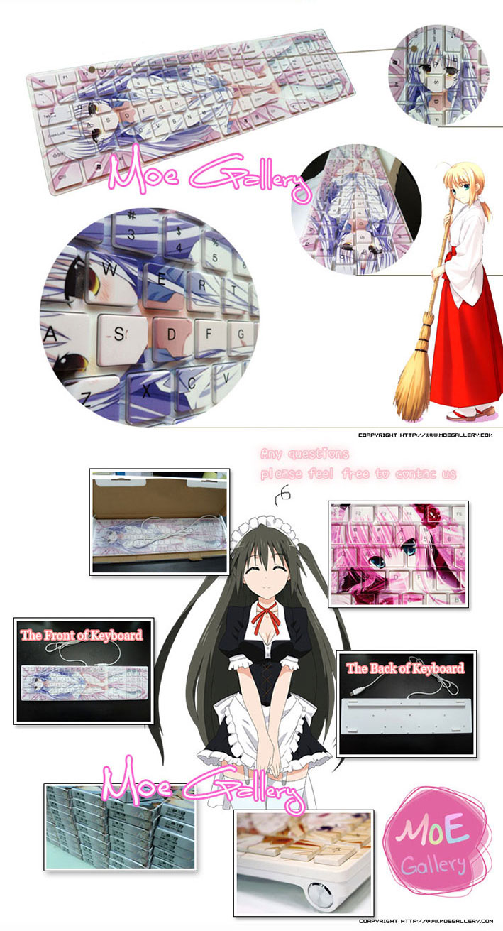 anime keyboard physical display