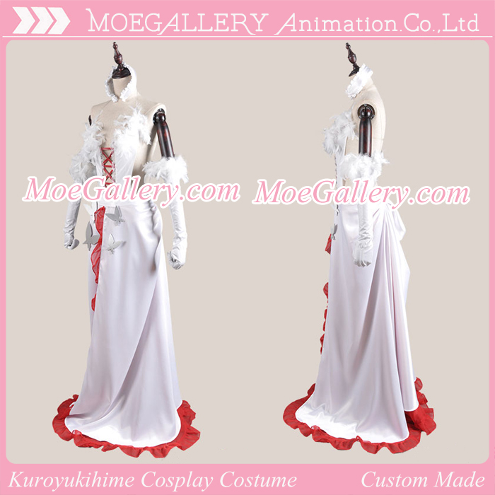 Accel World Black Lotus Kuroyukihime Cosplay White Dress