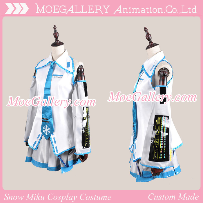 Vocaloid 2 2011 Snow Miku Cosplay Costume