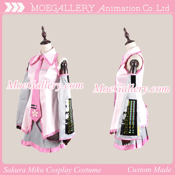Vocaloid 2 Sakura Miku Cosplay Costume