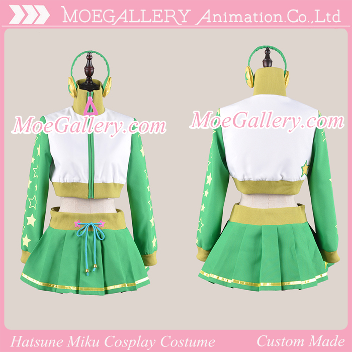 Vocaloid Project DIVA2 Green Cosplay Costume