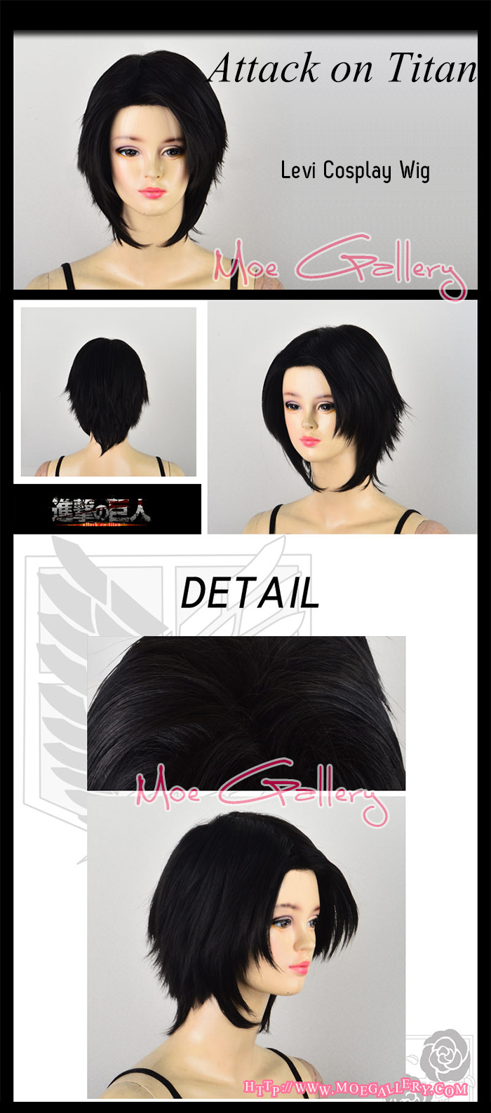 Attack on Titan Levi Cosplay Wig