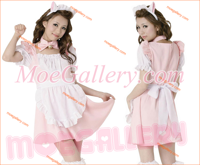 Cat Ear Pink Maid Dress