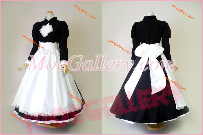Classical White Black Maid Costume