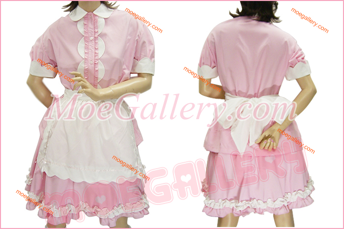 Cute Girl Maid Pink Costume
