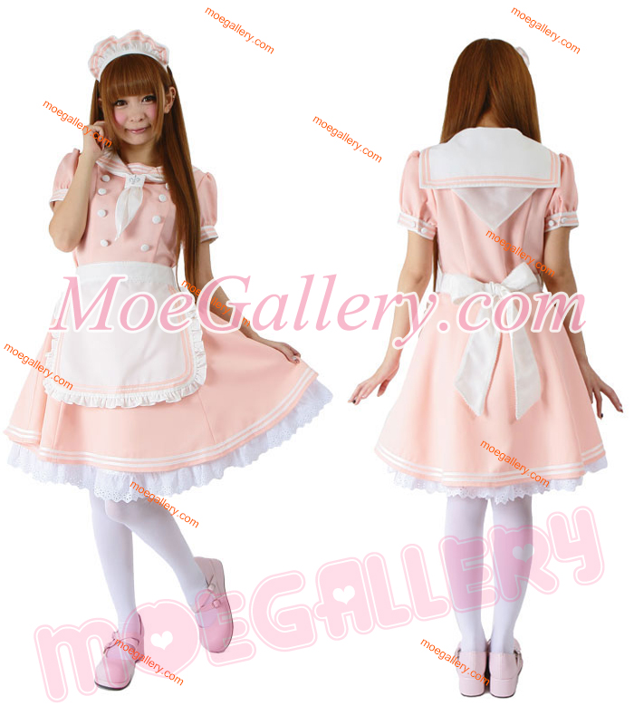 Cute Sailor Pink Maid Dress