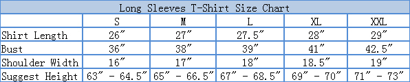 t-shirt size
